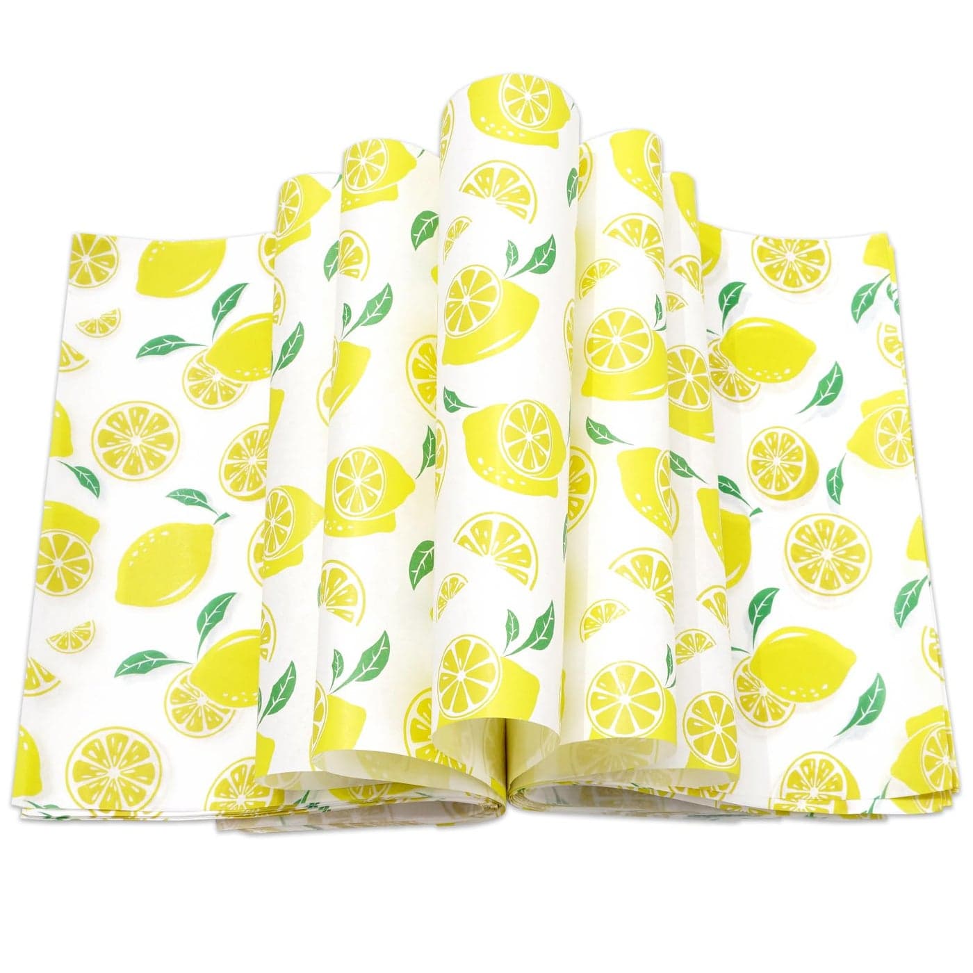 JarThenaAMCS 150pcs Summer Lemon Wax Paper Yellow Deli Tissue Sandwich Wrap Waterproof OilProof Picnic Liners for Party Kitchen Supplies