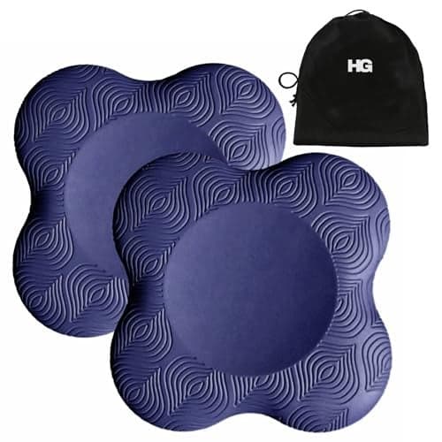 HOMEGALLEY Yoga Knee Pad for Exercise Elbow Cushion Pad Premium EVA Material for Yoga, Meditation, Pilates, Exercise & Workout Knee Cushion For Yoga Extra Cushion- Set of 2, 20 Cm, Navy Blue