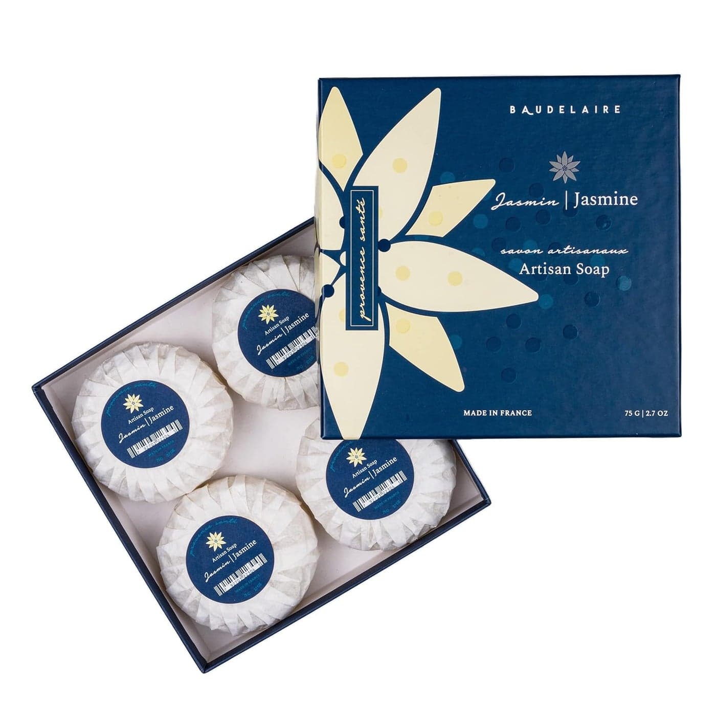 Provence Sante Jasmine Soap, Gift Box of 4 Bar, 2.70-Ounce