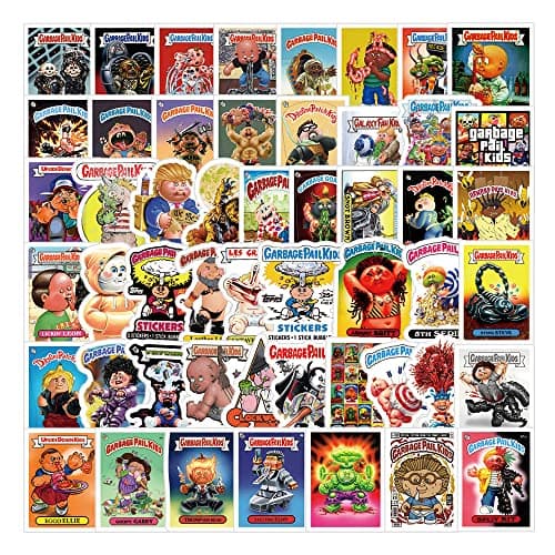 62pcs Garbage Pail Kids Sticker Cute Cartoon Vinyl Waterproof Beer Stickers for Water BottleSkateboardLaptopPhoneJournalingScrapbooking Decals for Party Supply