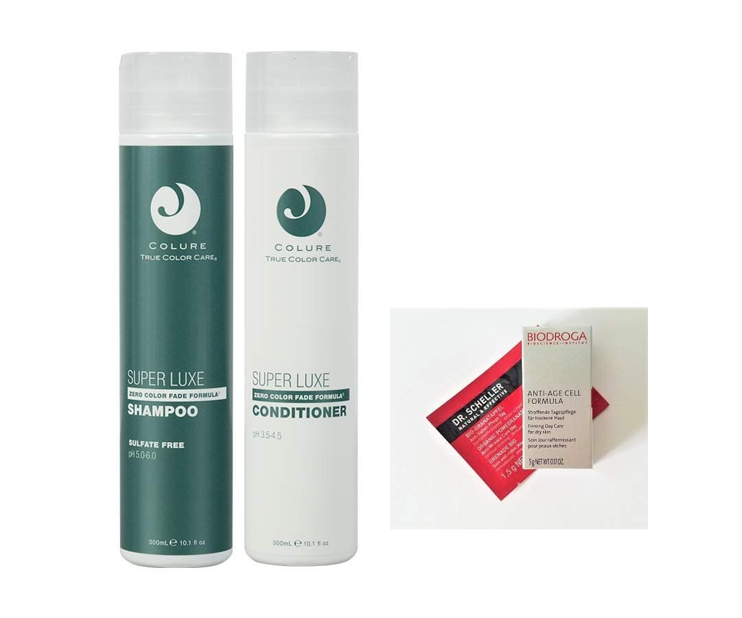 Colure True Color Care Super Luxe Shampoo Conditioner Duo 101 oz Each 2 Samples Vegan Cruelty Free Organic Free of Sulfates Parabens Dyes Petrolatum Wheat Soy