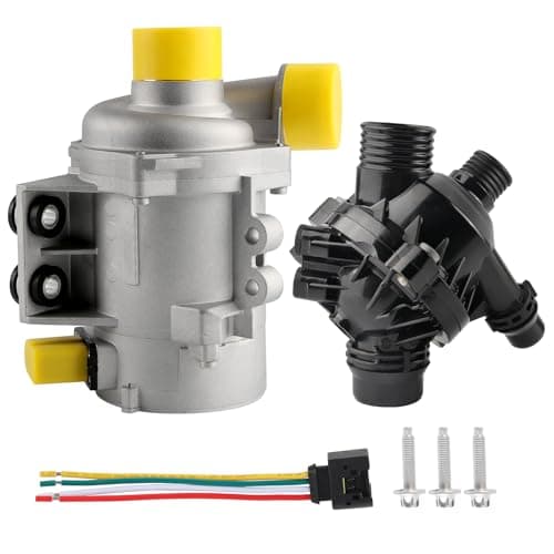 GZGN 11517521584 Electric Engine Water Pump W/Thermostat Compatible with BMW X3 Z4 X5 128i 323i 325i 328i 328i xDrive 328xi 330i 330xi 528i 528i xDrive 528xi 530i OE# 11517546994, 11517586924, 599-960