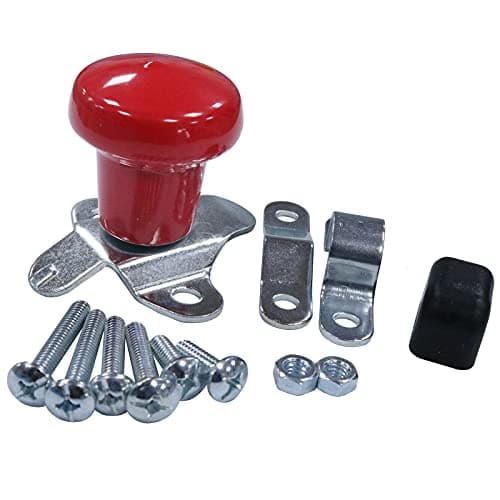 DVPARTS Red Universal Tractor Steering Wheel Spinner Knob Rubber Knob Steering Wheel Sleeve WSV122R for John Deere Case IH International Farmall and M Red
