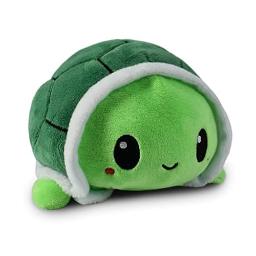 TeeTurtle Reversible Turtle Plushie 4Inch Green TwoSided Flip Plush Toy with Embroidered Details Cute Mini Collectible Plush for Kids Teens and Adults