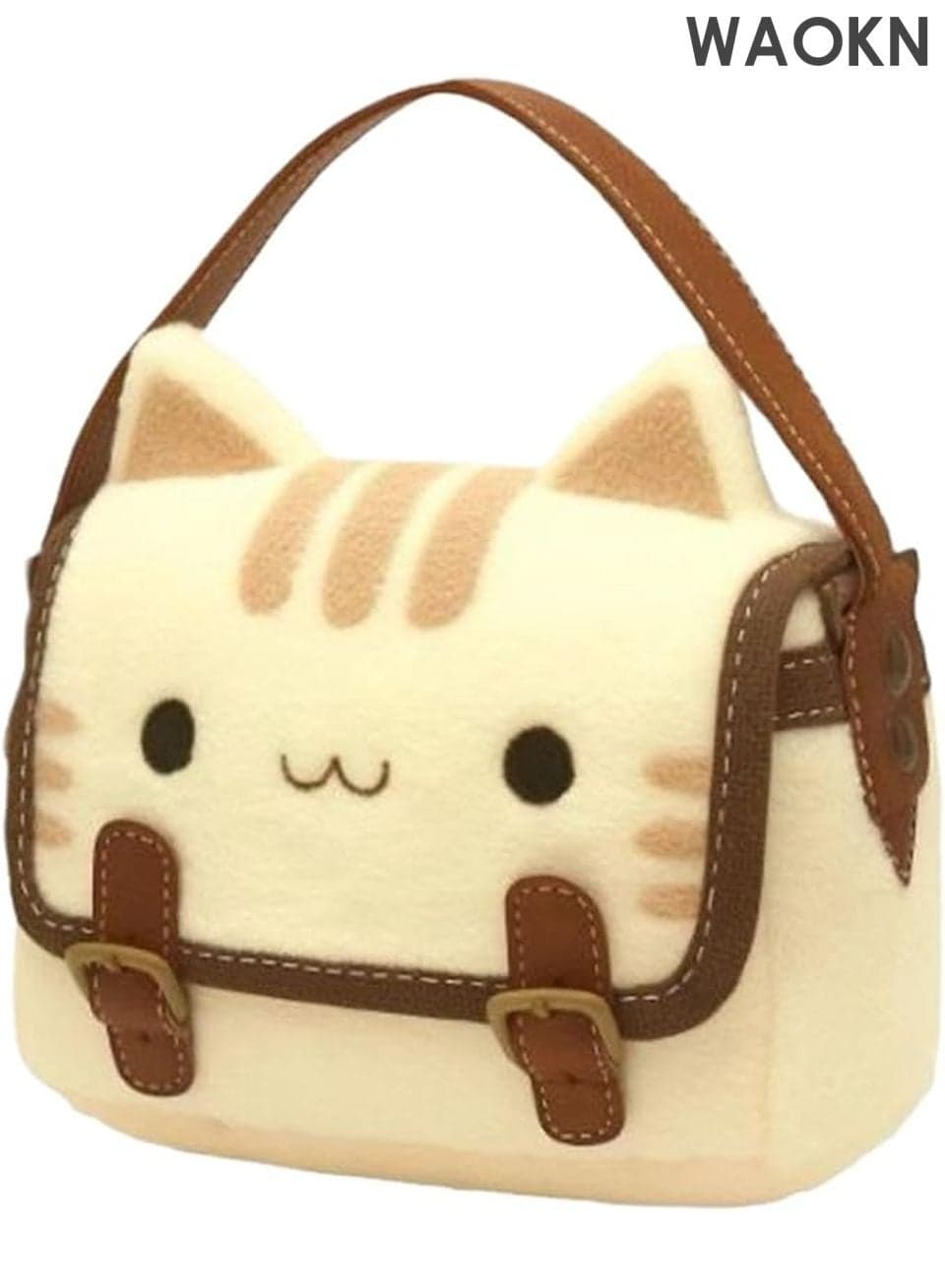 Women's plush cat toy bag, cute cat messenger bag | Cute plush cat toy messenger bag | Women's multi-purpose plush animal messenger wallet for coins and cosmetics