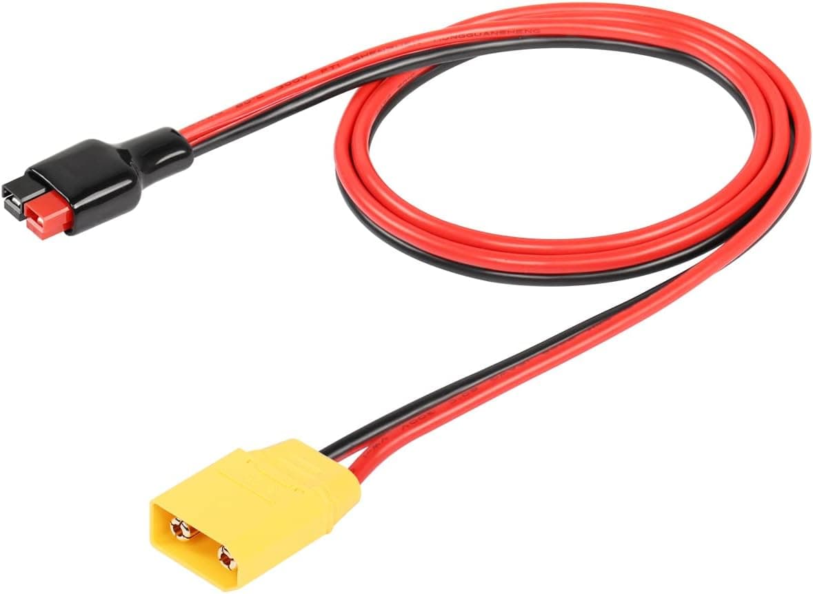 CERRXIAN 32FT 12AWG XT90 Male to Solar Panel Connector 30A Power Pole Port Extension Cable for Electric Bike Solar Panel to Portable GeneratorXT90M