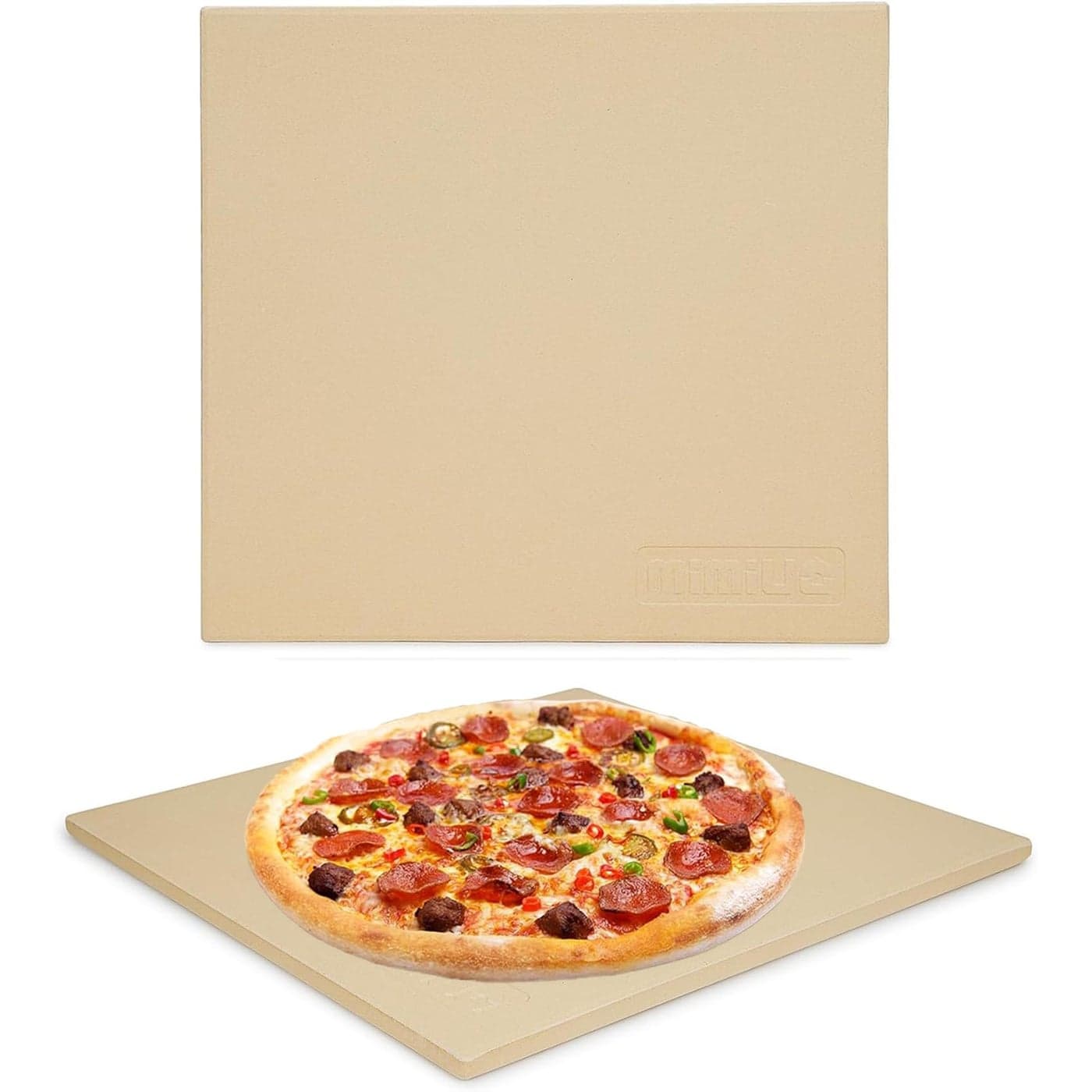 Mimiuo 33cm Pizza Stone for Ooni Pizza Oven and BBQ Square Cordierite Bread Baking Stone 13 x 13