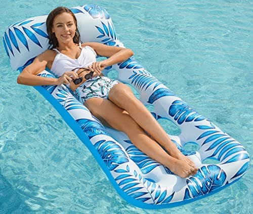 Jasonwell Inflatable Pool Float Lounge Floaties Rafts for Adults Floating Lounger Sun Tanning Floats Cool Water Floaty Swimming Lake Beach Party Toys