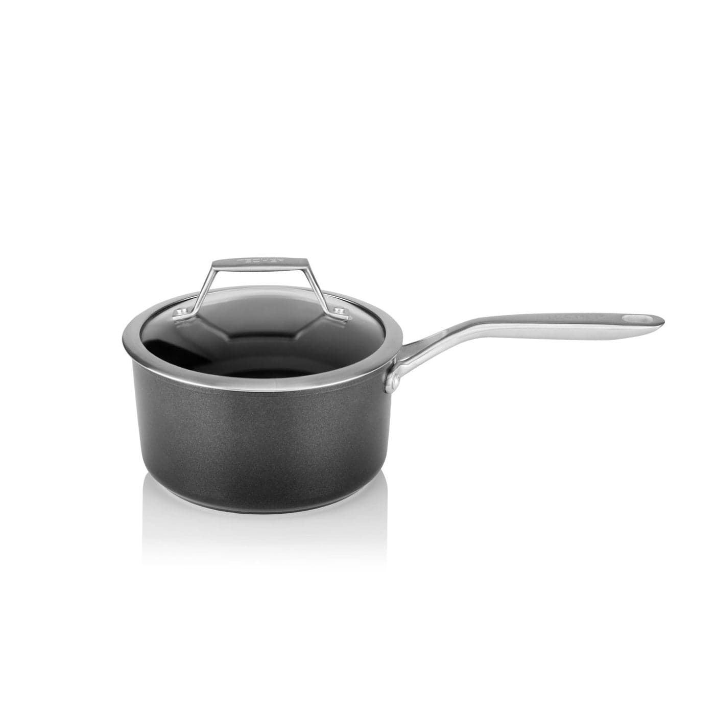 TECHEF Onyx Collection 2quart Saucepan with Glass Lid coated with New Teflon Platinum NonStick Coating PFOA Free 2quart