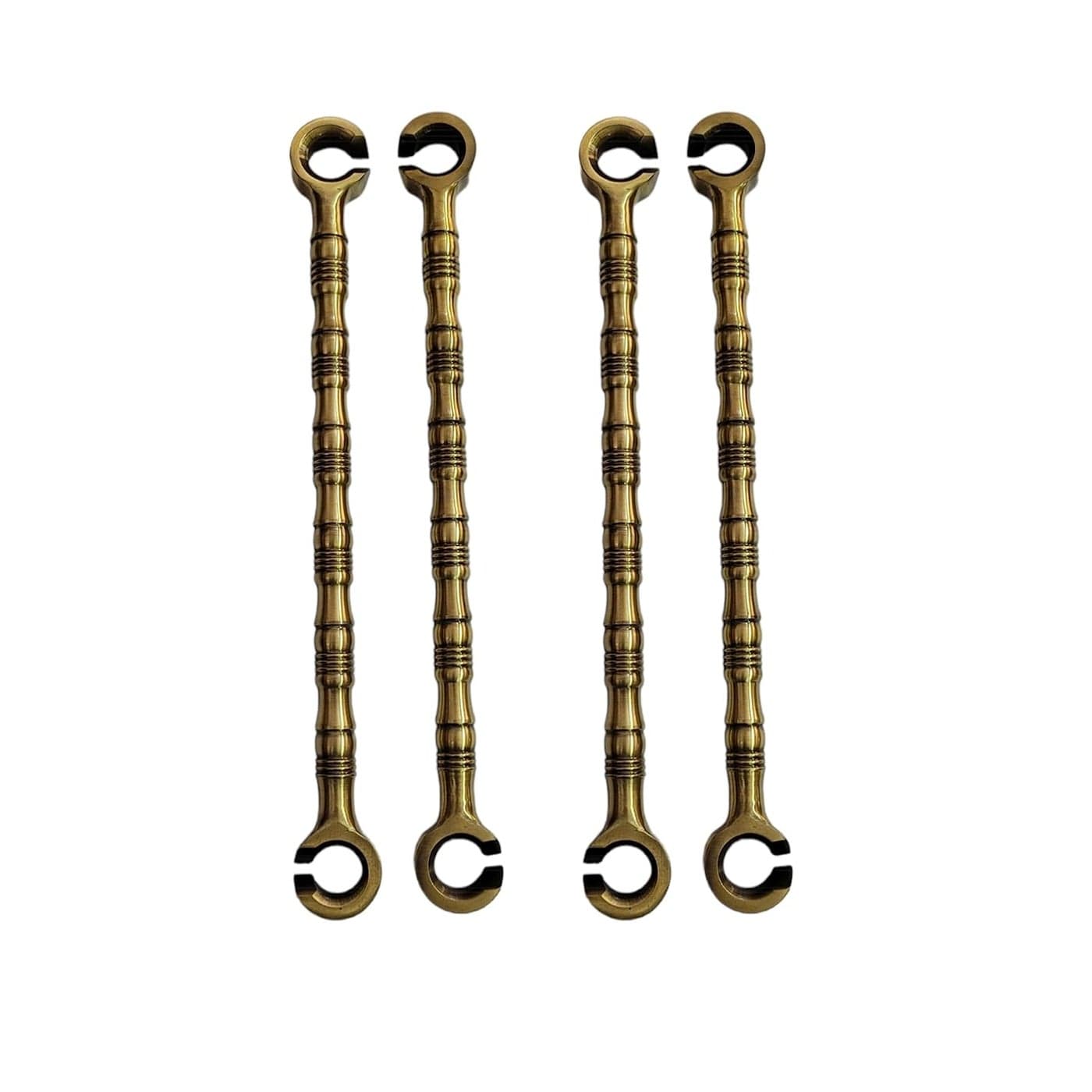 nooks Stainless Steel saliya 16MM Hook and Ceiling Rod heavt Duty Hanging Accessories Set in PVD Coating Brass Finishing for Swings and jhula for Indoor Outdoor 4 pcs of Set