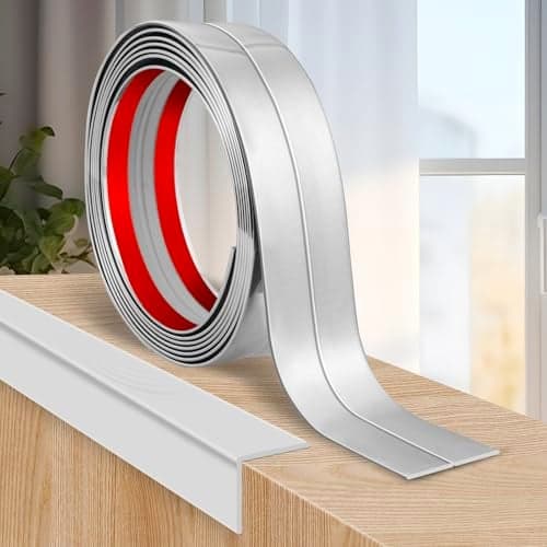 Flexible Wall Corner Protector Moulding Trim Peel and Stick Wall Corner Guards Edge Protector Self Adhesive Molding Trim Strip for Edge Ceiling Silver 08 in x 20 Ft