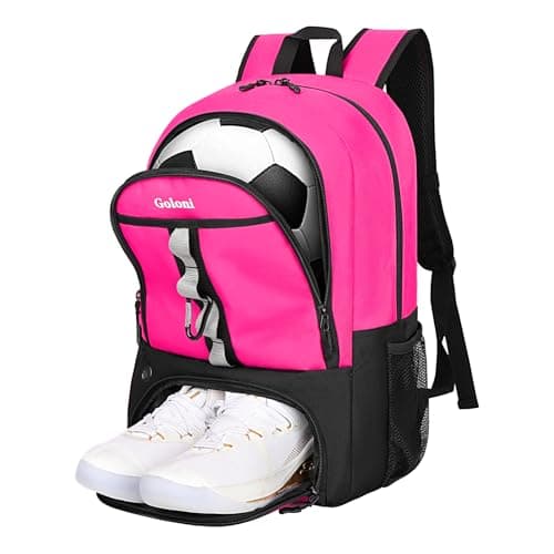 Goloni Youth Soccer BagBasketball Bag with Ball Compartment Shoe CompartmentBackpack for Football Volleyball Basketball