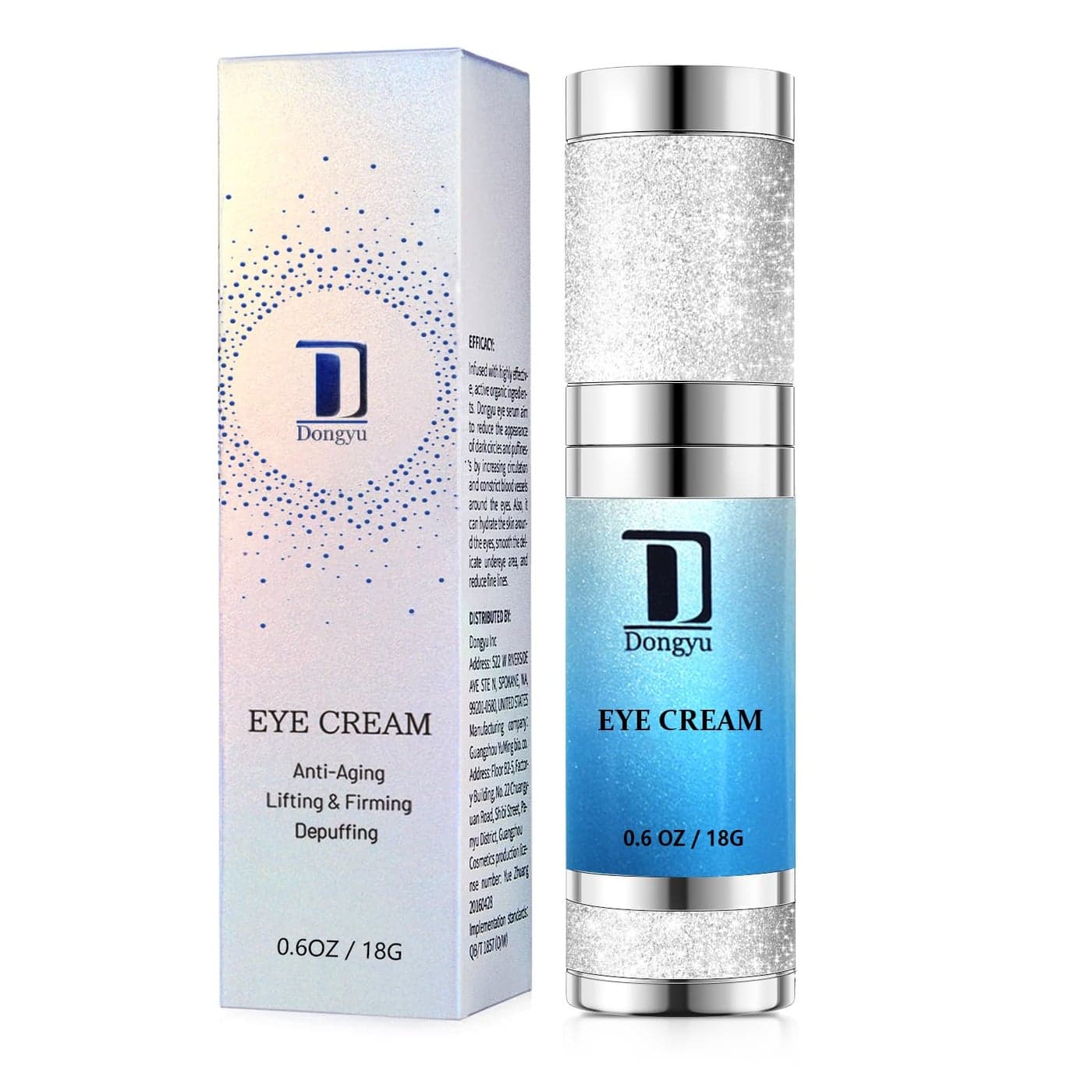 Dongyu AntiAging Eye Cream for Wrinkles Under Eye Cream with Snail Mucin Caffeine for Fine Lines Puffiness Firming Eye Serum for Women