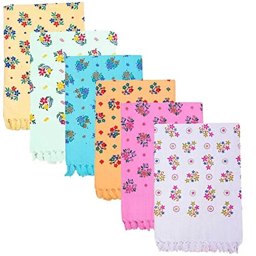AMRO Beautility Needs Super Soft Quick Absorbent Cotton 250 TC Bath Towels(30x60 inches) - Pack of 6,Multi