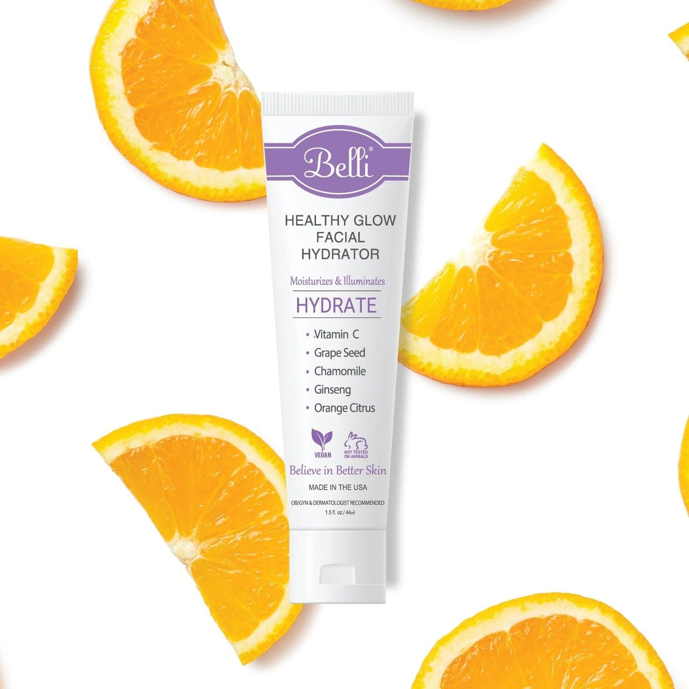 Belli Skincare Healthy Glow Facial Hydrator and Moisturizer Vitamin C Face Cream for Oily Dry Sensitive Skin Pregnancy Safe Non Toxic 15 Fl Oz Pack of 1