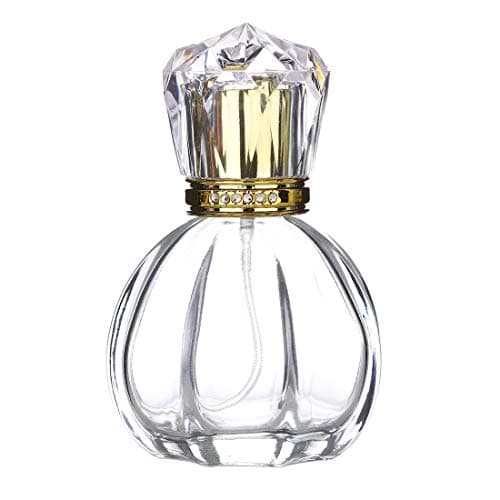 luojery 1Pc 50ML 1.7 Oz Pumpkin Shape Portable Spray Bottle Refillable Crystal Glass Atomizer Empty Fine Mist Spray Perfume Bottle with 4 kinds of perfume dispenser(50ML 1.7 Oz Perfume Bottle)