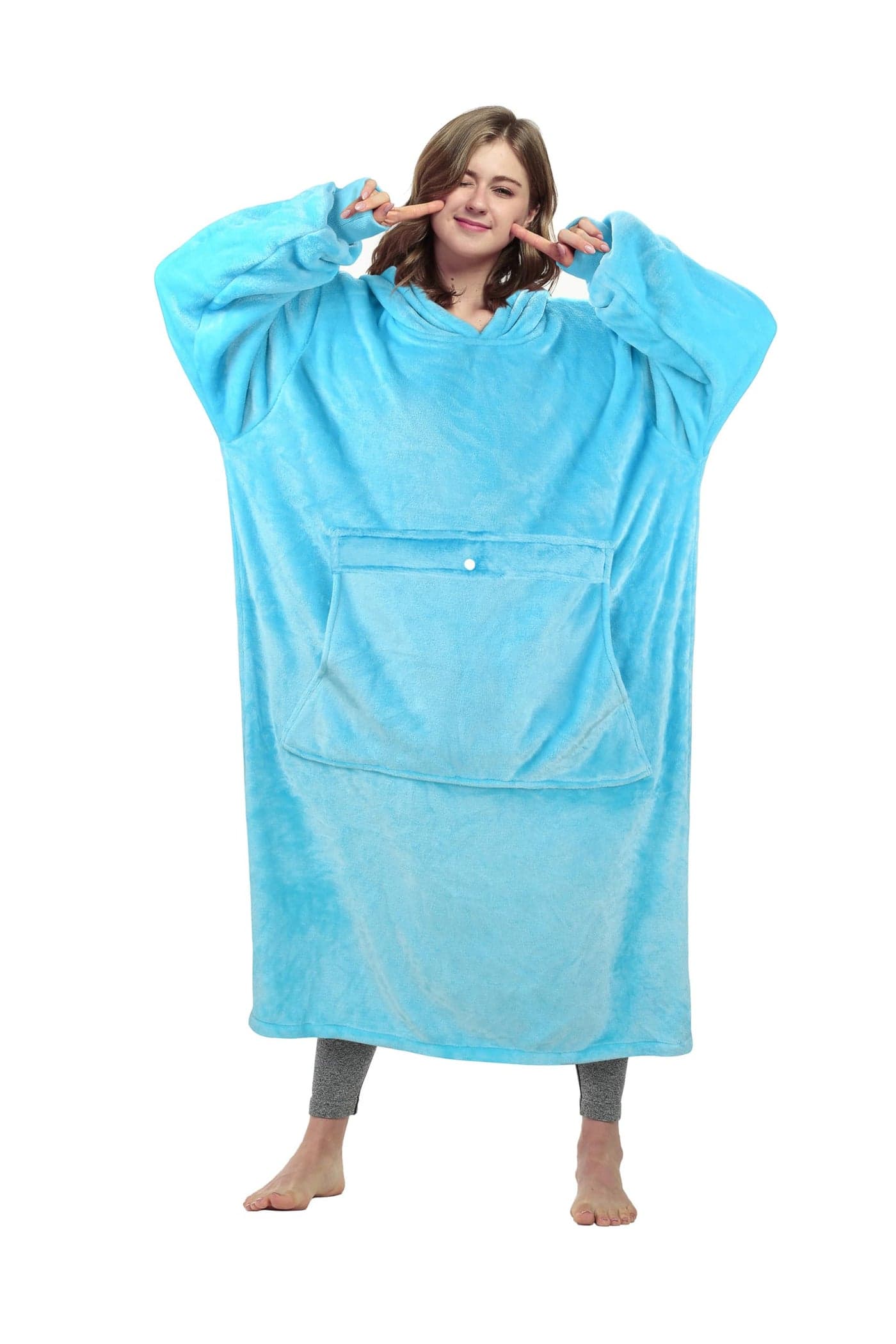 Catalonia Full Body Oversized Blanket Hoodie Sweatshirt Extra Long Wearable Fleece Pullover Gift for Adult Men Women Wife Girlfriend