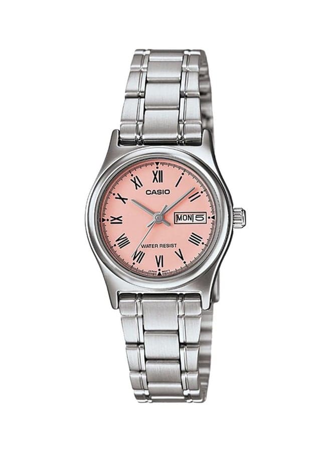 Women Stainless Steel Quartz Analog Watch LTP-V006D-4BUDF - 25 mm - Silver