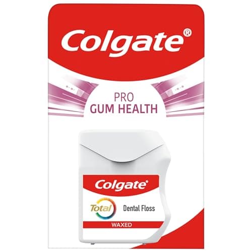 Colgate Total Pro Gum Health Interdental Floss 25m Waxed Tooth Floss Improves Gum Health Helps Reduce Gum Problems Helps Reduce Tooth Decay Removes Plaque Between Teeth and Gums