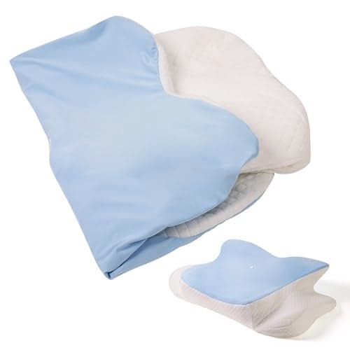 Cervical Pillow Case Compatible with Donama(Only for Standard Size),Comfortable and Breathable Pillowcase for Cervical Pillow,Pillow Case Only,Pillow Not Included,1PC (Blue)