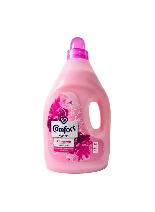 Comfort Flora Soft Fabric Softener For Soft Clothes With Floral Essence- 4Ltr