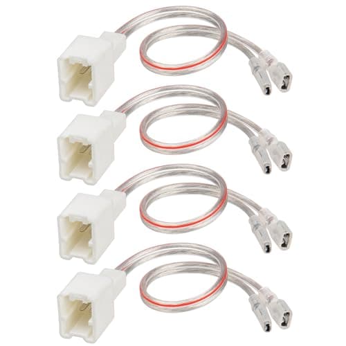 RED WOLF Car Door Speaker Wiring Harness Adapter Connector Plug Compatible with Nissan sentra Altima Rogue 2004-2019, Infiniti 2006-2018 Model 4PCS