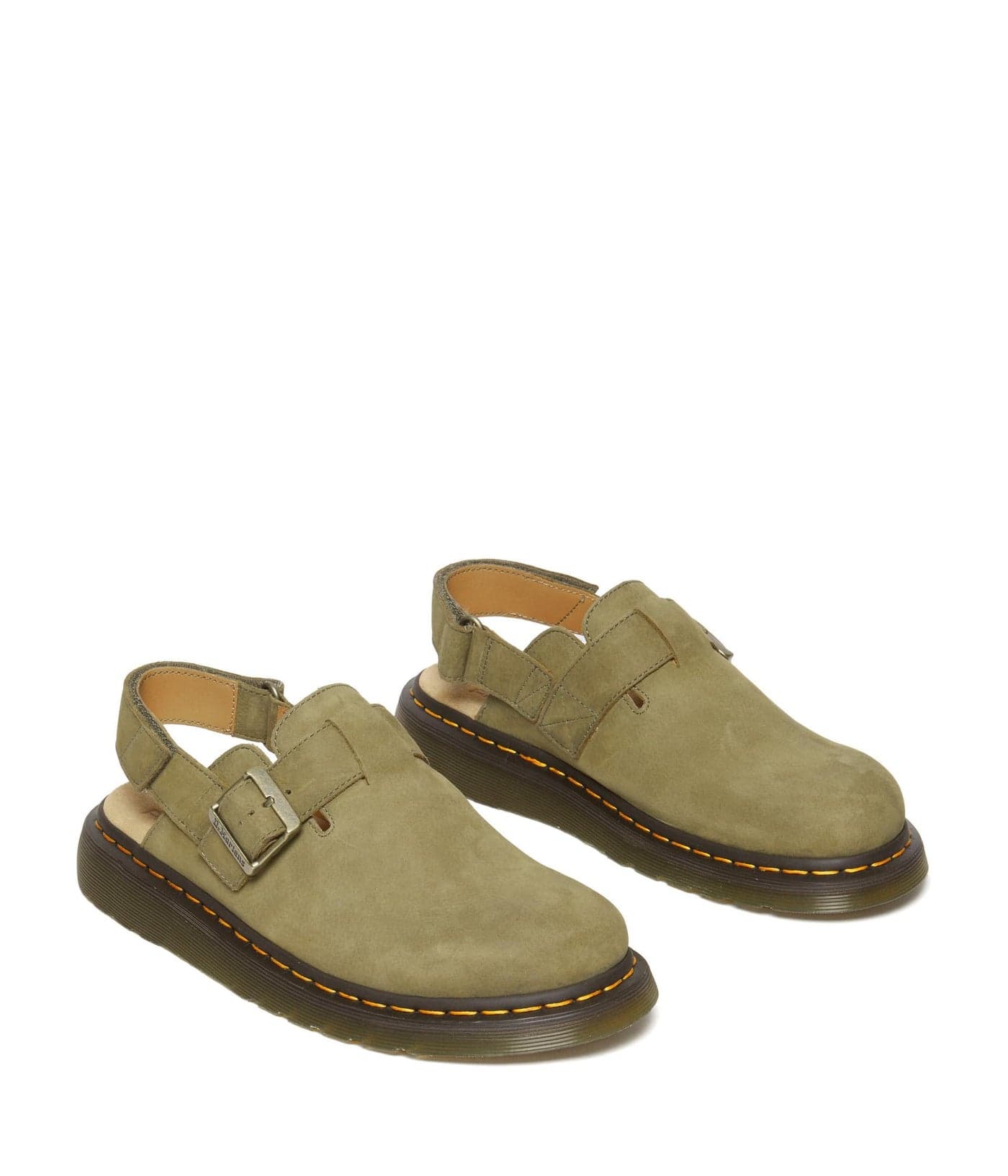 Dr. Martens Unisex Jorge II Slingback Mules, Muted Olive, 15 Women/14 Men
