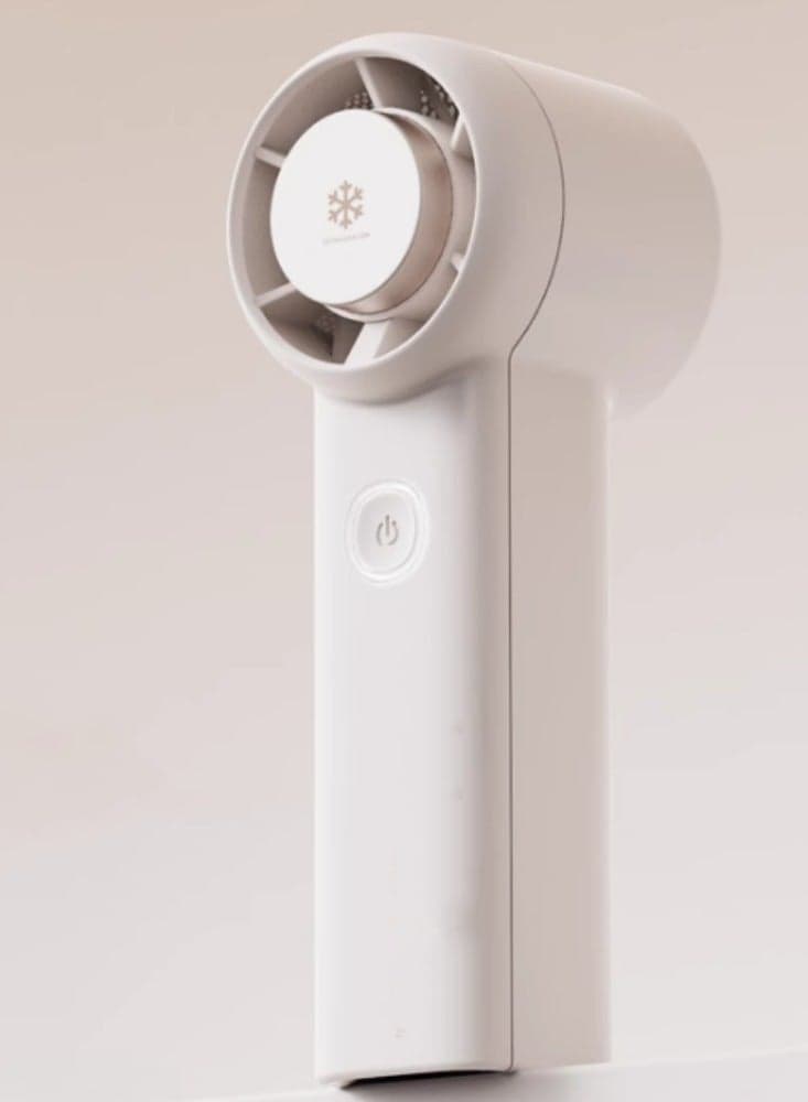 Handheld Small Fan,Ultra Long Battery Life, Mini Electric Fan, Portable 3000mAh Snow Mist White 16 ℃ Chilled Cold Air, ICE Semiconductor Refrigeration