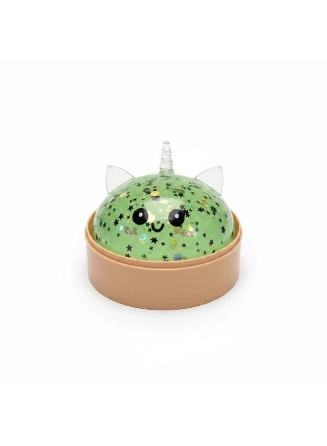 Unicorn Squishy Fidget Toy, Glitter Stress Ball Soft Sensory Squeeze for Anxiety Stress Relief, Classroom Prizes & Party Favors for Teens Adult (Green)