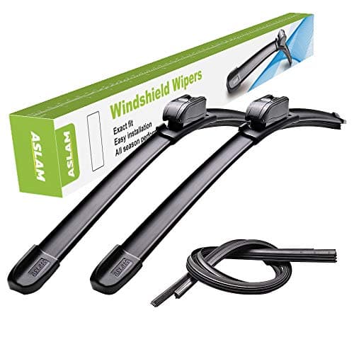 Windshield Wipers,ASLAM Type-G 24"+22" Wiper Blades:All-Season Blade for Original Equipment Replacement and Refills Replaceable,Double Service Life(set of 2)