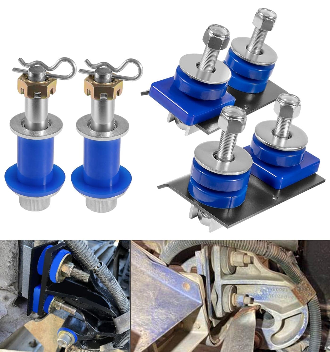 Camoo for Peterbilt 13-04154 13-04164 Hood Hinge Pivot Mount Bushing Bolt Set,Replaces ATRO HM75-66154 & HM75-66164,for Peterbilt 379 378 377 Engine Hood Accessories