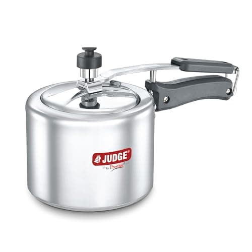 Judge By Prestige Deluxe 3 L Induction Bottom Pressure Cooker (Aluminium), 700 milliliters,Silver