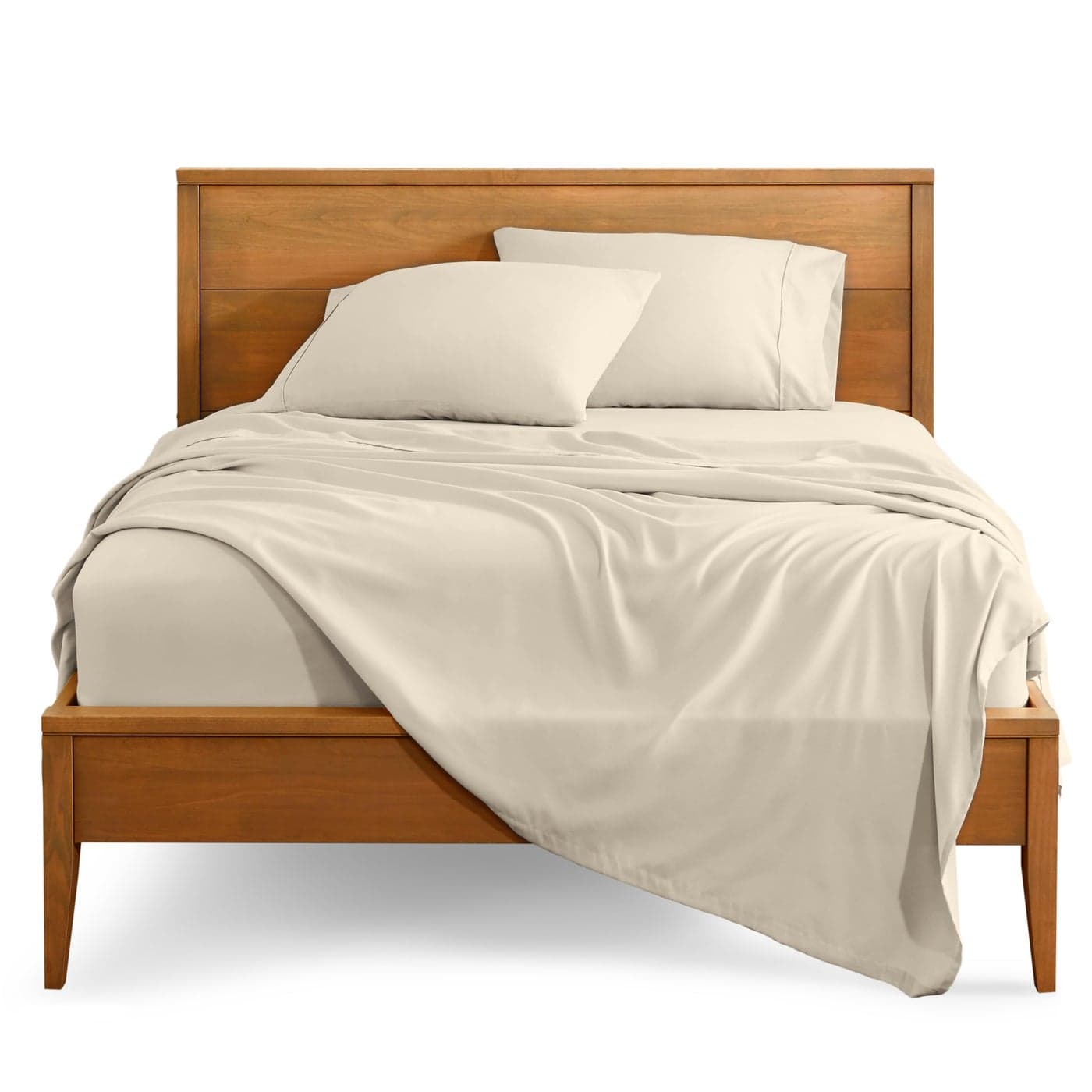 Bare Home Queen Sheet Set Luxury 1800 UltraSoft Microfiber Bed Sheets Double Brushed Deep Pockets Easy Fit 4 Piece Set Bedding Sheets Pillowcases Queen Sand