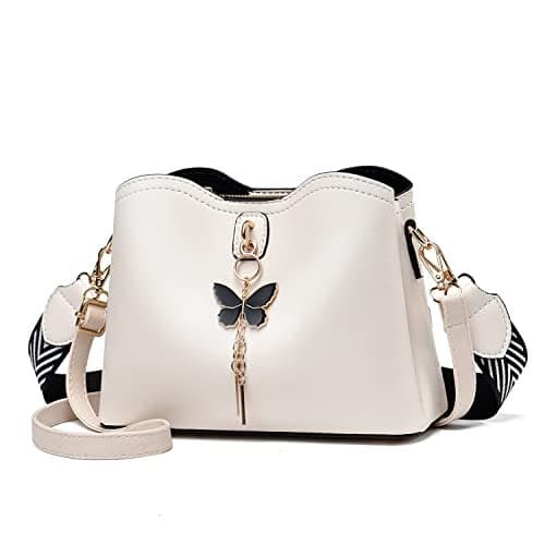 Xiaoyu Small Crossbody Bags for Women Fashion Purses for Teenage Girls Lightweight Handbags Shoulder Bag (Beige)