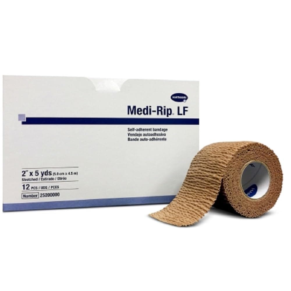 Hartmann 13601 MediRip LatexFree SelfAdherent Compression Bandage 2 Width 5yd Tan Pack of 12