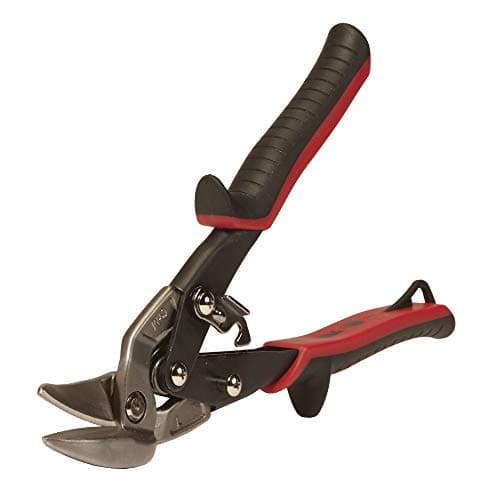 Malco Offset AVs Offset Aviation Snips, Forged Steel Jaws, Torsion Handle Spring & Side Latch, Power-Fit Performance Hand Grips (Cuts Sharp Left & Straight)
