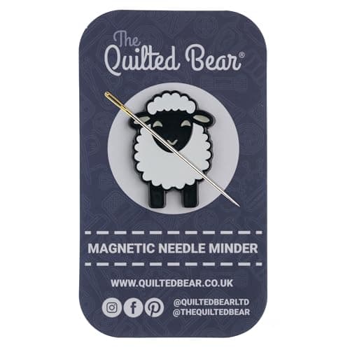 The Quilted Bear Needle Minder Needle Minder Magnet for Keeping Sewing Embroidery Needles Cross Stitch Needles Safe Stress Free Stitching Cross Stitch Supplies Embroidery Supplies Sheep