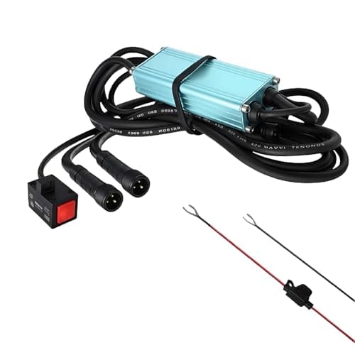 Sorax Motorcycle Fog Light Flasher 100W Wiring Kit Harness Plug N Play System Compatible for 12-24V