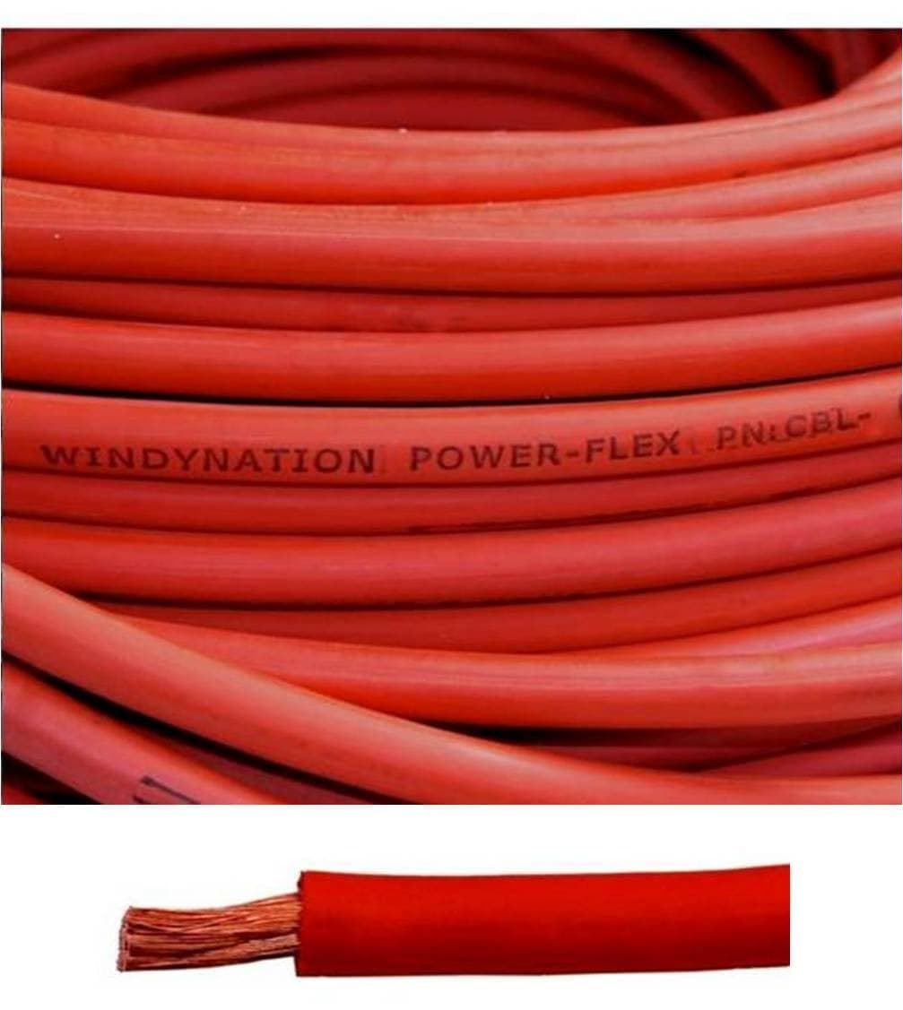 4 Gauge 4 AWG 10 Feet Red Welding Battery Pure Copper Flexible Cable Wire Car Inverter RV Solar