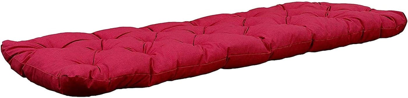 ATOOTFUSION Cotton Thick Bench Cushion Chair Pad Lightweight Table Stool Back Seat Cushion Yoga Chair Pad For Indoor/Outdoor Home Office Garden Bench Decor Cushion 3-Seater, 150 X 50 X 8 Cm (Maroon)