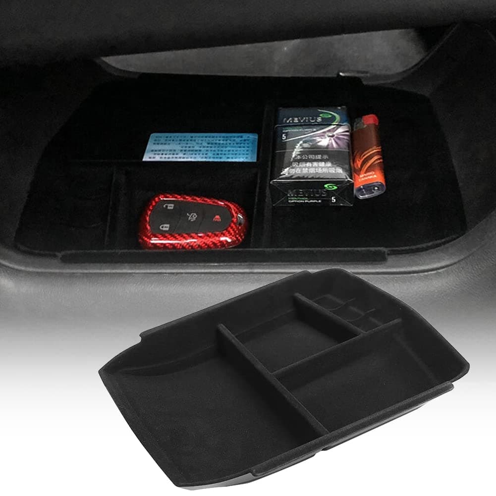 For XT5 accessories Center Console Organizer Center Console Bottom Storage Tray Compatible for Cadillac XT5 2023 2022 2021 2020 2019 2018 2017 2016 XT6 20232020 Flocking Interior Accessories Tray