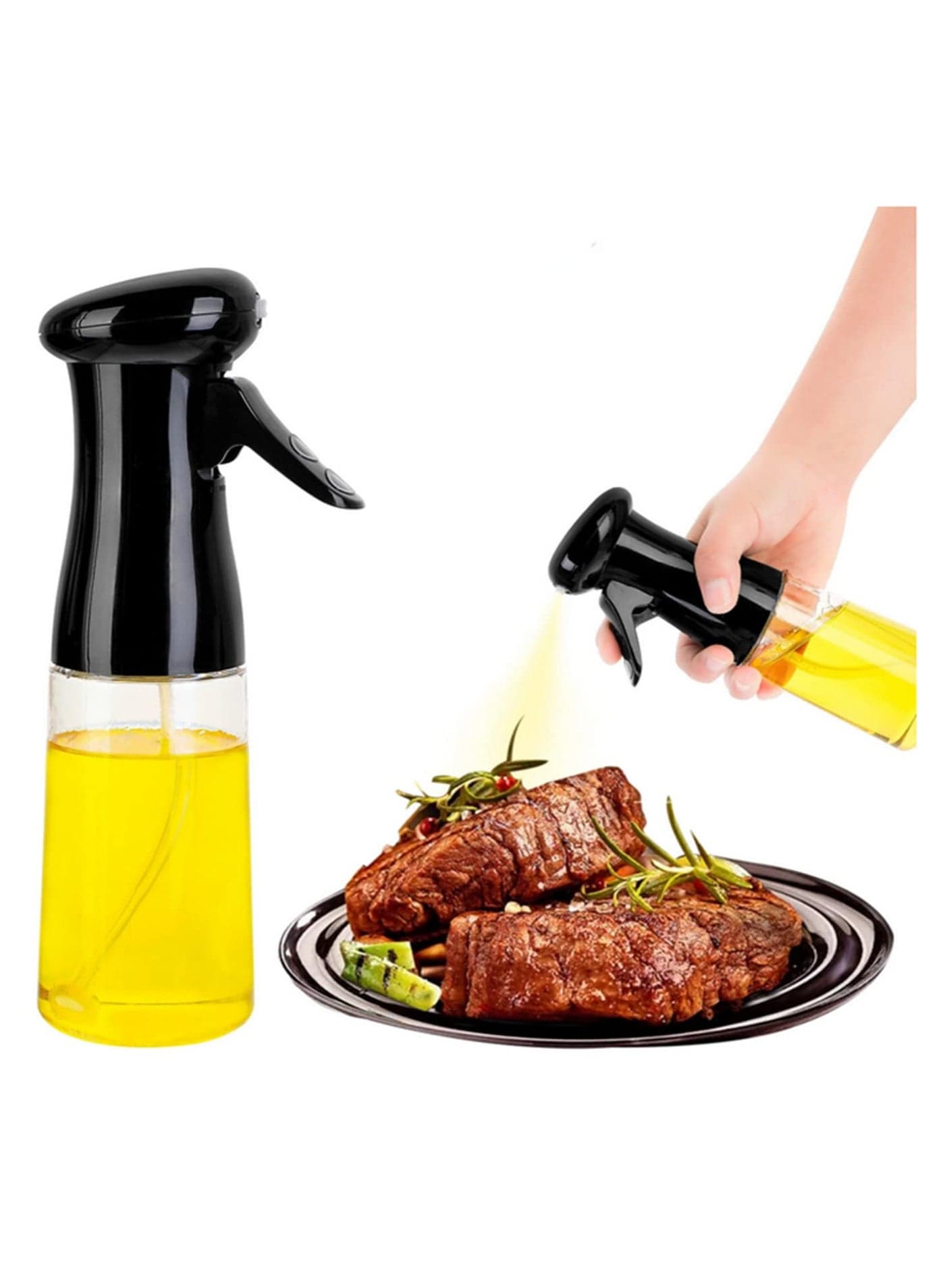 1pcs Kitchen Oil Bottle 210ml Oil Spray Bottle Cooking Baking Vinegar Mist Sprayer Barbecue Spray Bottle Cooking Grilling Roasting