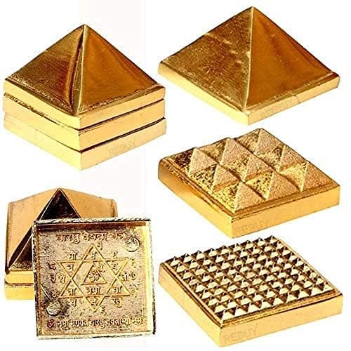 REBUY Metal Wish Pyramid 3 Layer with 91 Pyramids for Vastu and Feng Shui