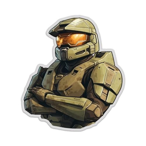 Master Chief Video Game Sticker Decal Notebook Car Laptop 5x55 Color