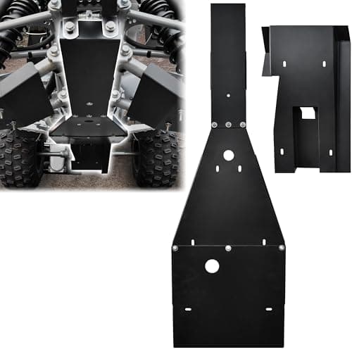 POKIAUTO Aluminum Full Chassis Glide & Swing Arm Skid Plate Guard Protector Kit for Yamaha Raptor 700 700R 2006-2025 Accessories, Combined Black Powder Coating ATV Skid Plate