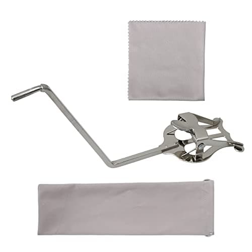 Walmine Silver Round Socket Metal Plating Sax Sheet Music Clip Holder Music Clip Lyre for Alto/Tenor Saxophone
