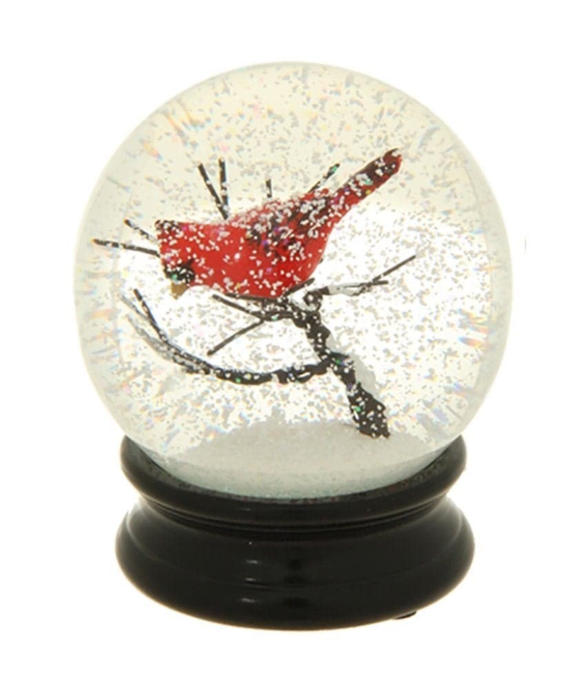 Winter Snow Globe by RAZ Imports 45 Inch Cardinal Snow Globe Cardinal Branch