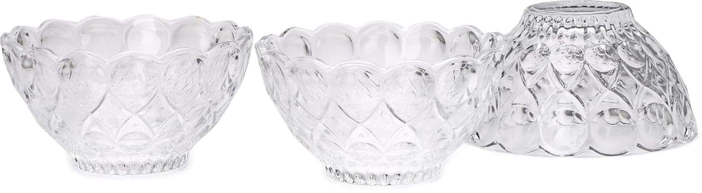 Afast Multipurpose Tableware Snackveritable Serving Bowl Set of 345 215 Ml Clear