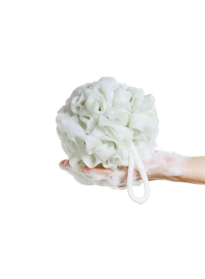 Bath Shower Sponge Loofahs Mesh Pouf Shower Bath Ball Brush (White)