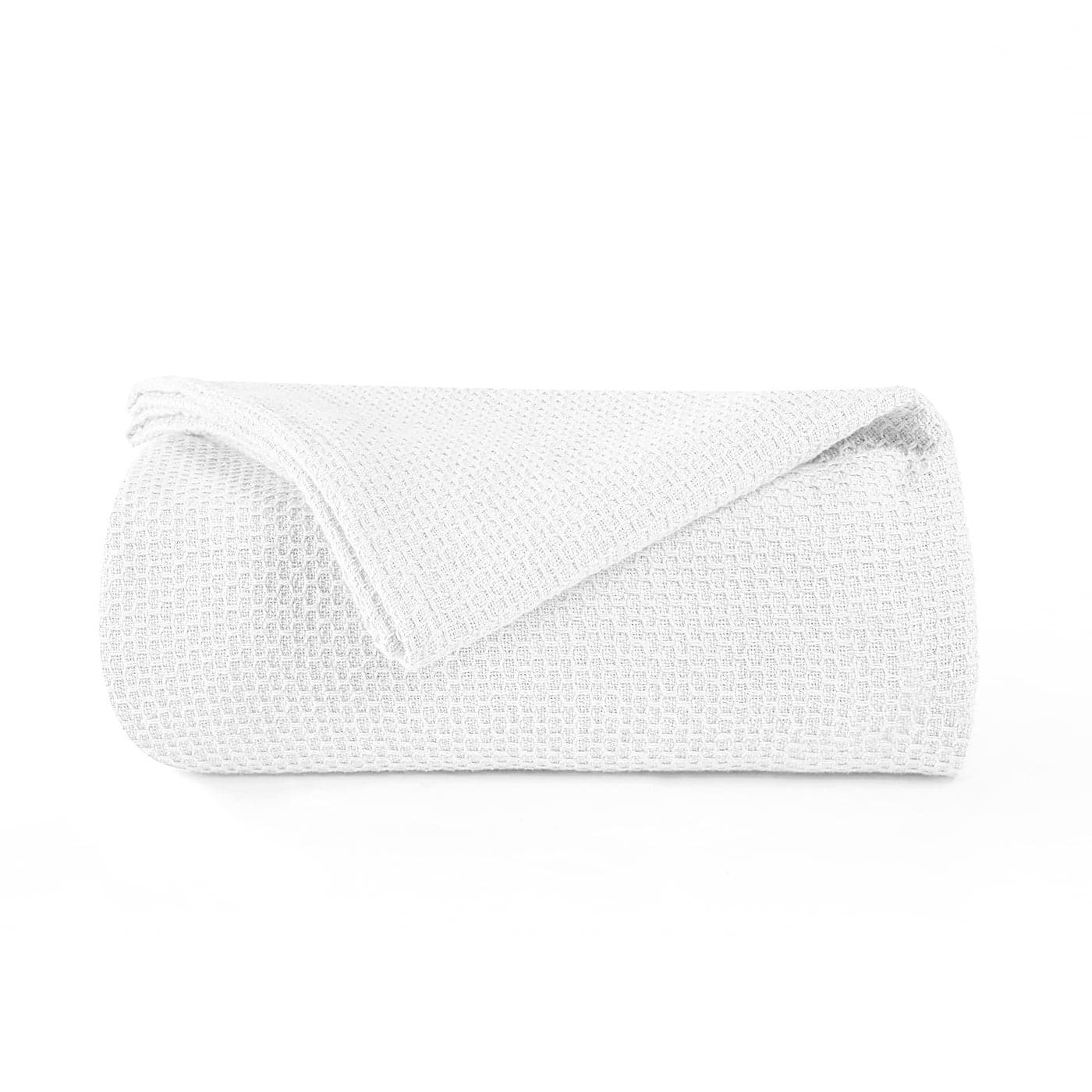 BOUTIQUO 100 Cotton Bed Blanket Breathable Thermal Blanket Full Queen Size Soft Honeycomb Waffle Blanket 90x90 Cotton Bed Blanket Perfect for Layering Any Bed for All Season White